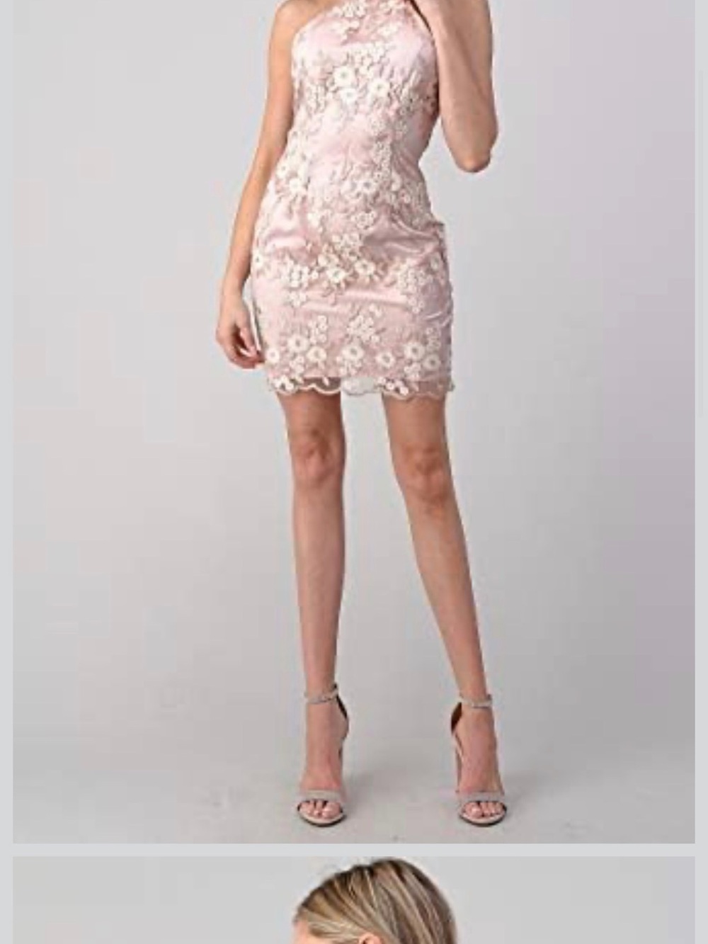 Apricot Lane Pink Lace Embroidered Mini Skirt